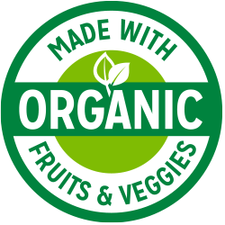 Made With Organic Fruits and Veggies Badge